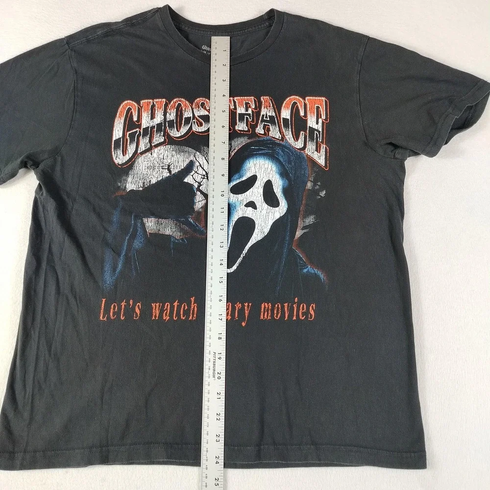 Ghost Face Shirt Mens Extra Large Horror Movie Scream Lets Watch Scary Movies - Picture 7 of 10